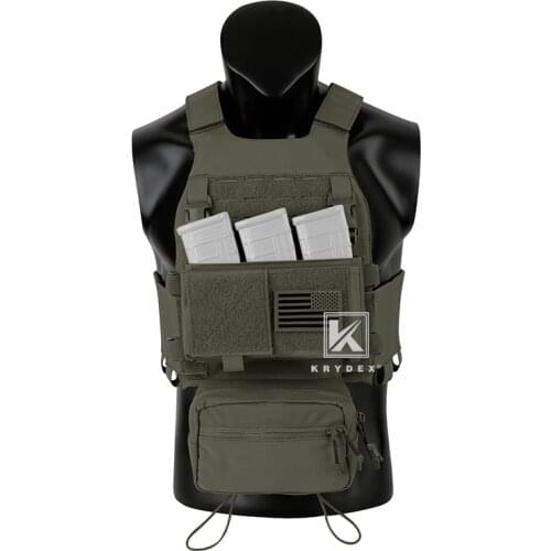 KRYDEX Tactical FCS Low Vis Slick Vest RANGER GREEN Elastic Cummerbund Micro Fight MK3 Front Panel Chassis Drop SACK Pouch Set