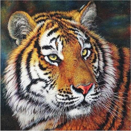 Animal Tiger Head Diamond Painting Round Full Drill Nouveaute DIY Mosaic Embroidery 5D Cross Stitch Home Decor Gifts