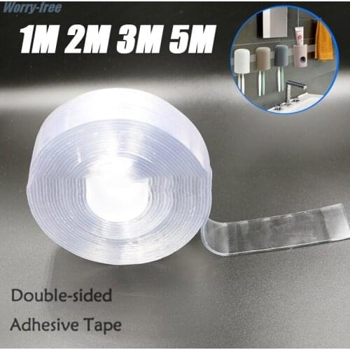 1/2/3/5M Nano Tracsless Tape Double Sided Tape Transparent No Trace Reusable Waterproof Adhesive Tape Cleanable
