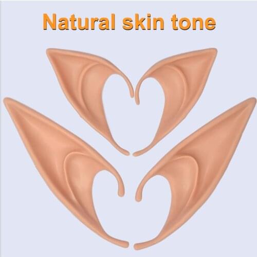 1Pair Christmas Angel Dress Up Elf Ears Fairy Cosplay Accessories Halloween Festive Party Latex Soft Harmless False Ears Props