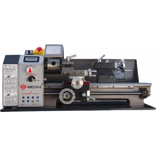 1PC 220V WM210V-G 600 w speed high power machine tool metal lathe / all steel lathe machine with switch control