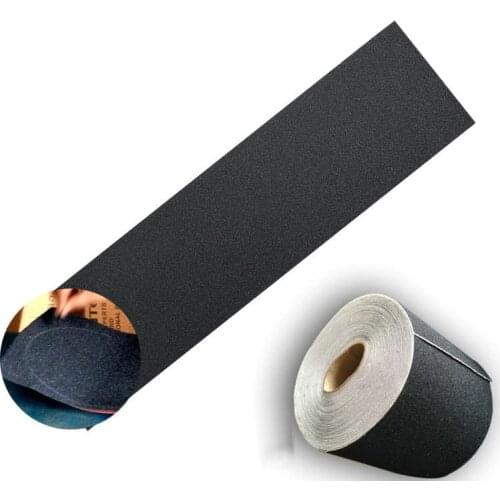 1pc84*23cm Skate Sandpaper Black Skate Scooter Sandpaper Sticker Perforated Skateboard Deck Grip Tape Skateboard Sand Paper Tape