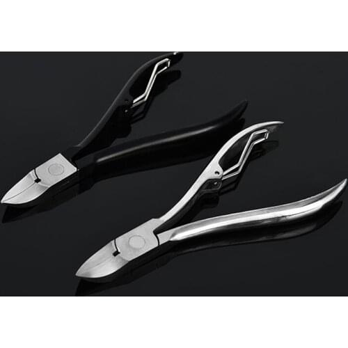 1Pc Nail Tools Stainless Steel Nipper Black Silver Clipper Sharp Scissor Dead Skin Remover Manicure Nail Art Tool