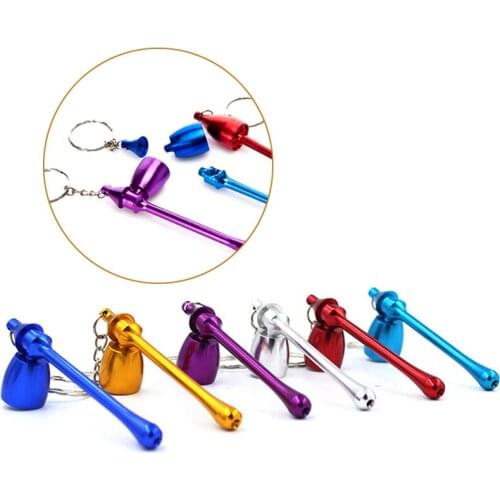 1pc random Small Mini Metal Smoking Pipe Free mesh Creative Smoking Pipes Portable Herb Pipe Smoker Gift