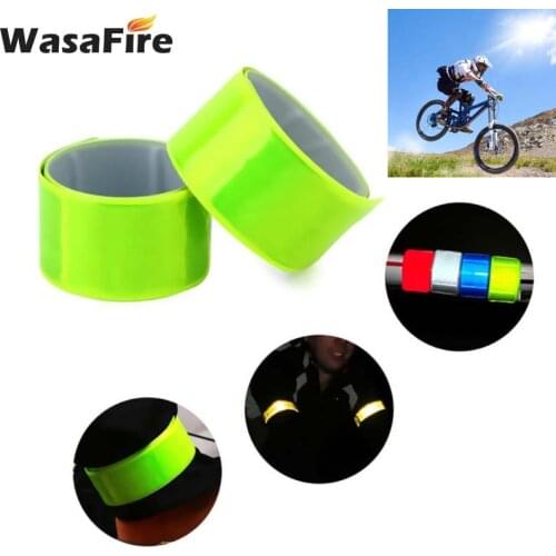 1Pc Running Cycling Reflective Strip Bike Safety Warning Light Bicycle Bind Pants Leg Strap Reflective Tape bicycle accessories