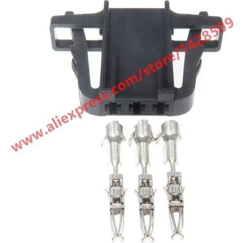 10 Sets 3 Pin Auto Horn Socket 1.5 Automotive Wire Connector Door lamp Tail lights plug For VW Skoda 3B0972703