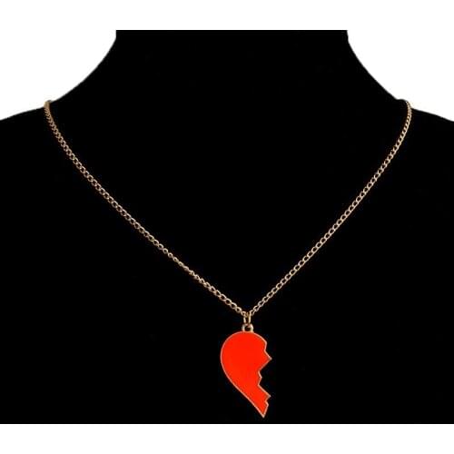 2pcs/set Necklace for Women Heart Wine Bottle Pendant Necklaces Friendship Creative Jewelry Christmas Gift Birthday