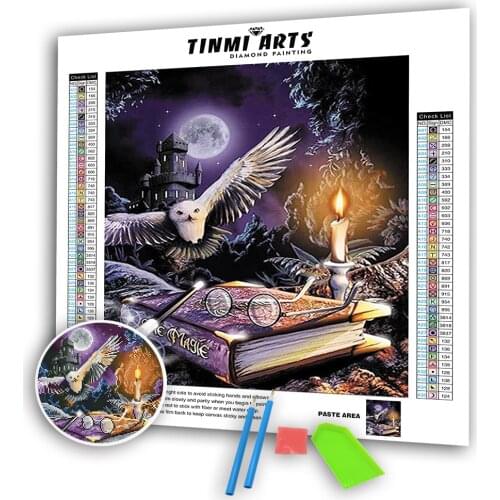 5D DIY Diamond Paintings Full Round Drill Eagle Castle Mosaic Vevet Canvas Art Landscape Kits Embroidery Sticker Decoration Home