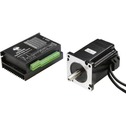 Free Ship US&US Ship Closed-Loop Stepper motor NEMA34 121mm 7.5N.m 1062oz.in 6A 1000line&Servo Driver HBS86H CNC Controller Kit