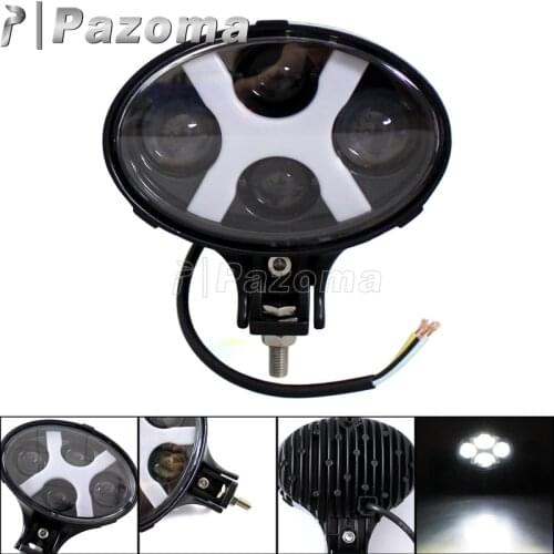 Black Car LED 60W Driving Day Light Spotlights For Jeep Wrangler Unlimited 2-4 Door JK Auxiliary X Light 6" Oval Work Lamps