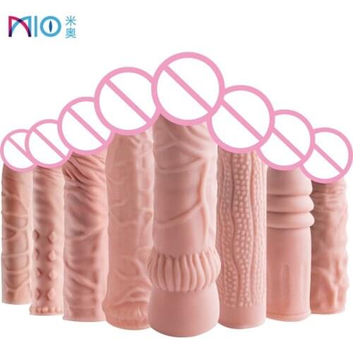 Penis Sleeve Reusable Extend Penis Realistic Condoms 8 Styles Enlarger Delay G-spot Stimulate Dildo Enhancer Sex Toys for Men