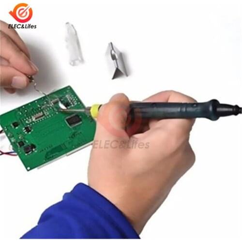 DC 5V 8W USB Electric Soldering Iron Adjustable Temperature Soldering Iron Tips Welding Solder Repair Tools With Metal Bracket