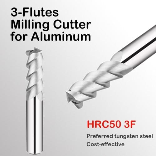 Endmills HRC50 3 Flute Milling Cutter For Aluminum Alloy Coating Tungsten Steel Tool End Mill 4mm 6mm 8mm 10mm CNC Lathe Tool