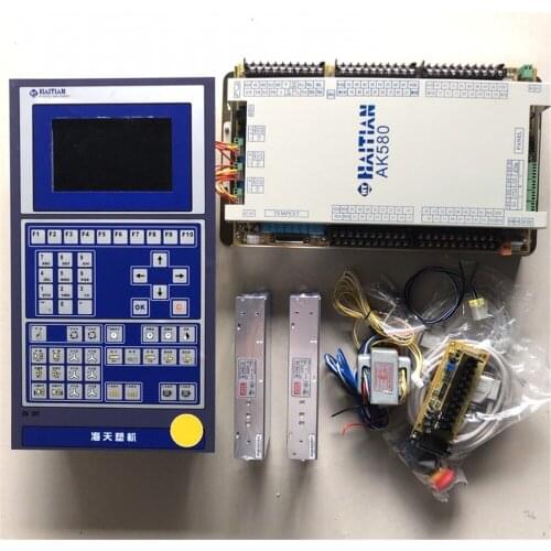 HAITIAN AK580 with HMI Q7 panel , techmation control system full set PLC for plastic injection molding machine