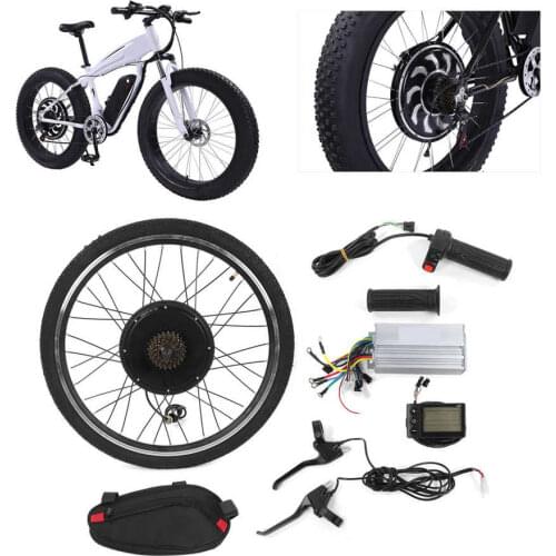 Fuse kit car auto fuse set Electric Bicycle Conversion Kit Rear Wheel Hub Motor Nylon Tire Brake Lever W/LCD Meter 26in car