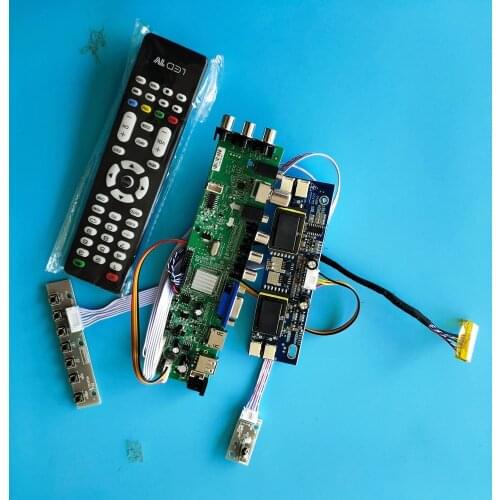 Kit for M220EW01 V5 Digital LCD Panel HDMI VGA Controller 30pin board AV TV 4 CCFL USB DVB-T2 DVB-T 1680X1050 22" remote