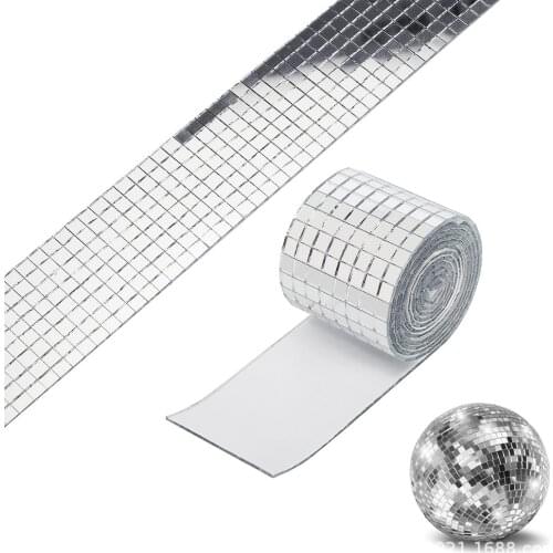 Small piece mirror glass wall paper Self-adhesive fancy glory shining mirror wallpaper for living room shopping mall decoration