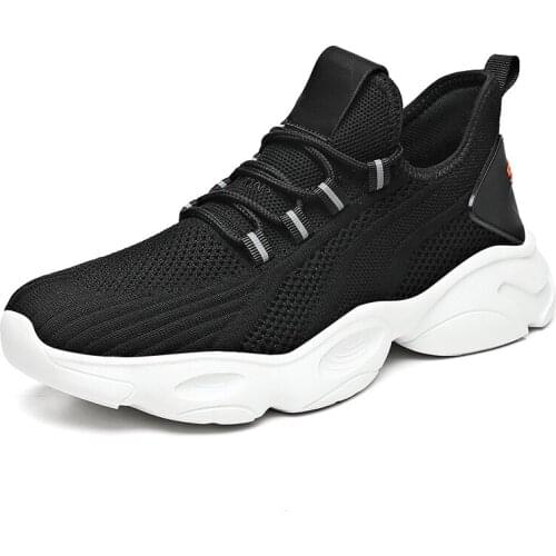 B41 Mens Shoes New Fashion and Comfortable Wear-resistant Large Size Mens Shoes Breathable Mesh Fabric Lacing Sneakers Basic