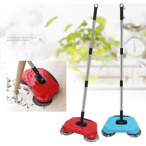 Stainless steel sweeping machine push magic broom handle household vacuum cleaner hand sweeping machine WF827310