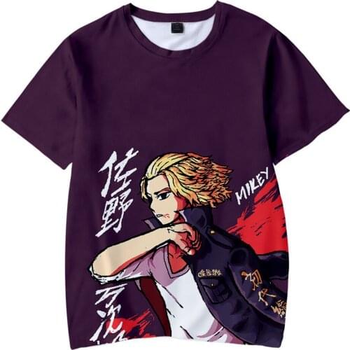 2021 Summer New Anime Tokyo Revengers Short-sleeved Cosplay Peripheral 3D T-shirt