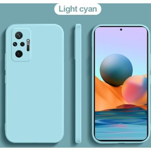 New Liquid Silicone Phone Case For Xiaomi Redmi Note 10 pro note 10 5G 10s Camera Protective Soft Back Covers On Redmi Note10
