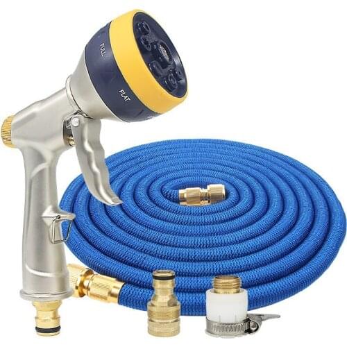 Expandable Garden Hose Spray Gun High Pressure Car Wash Plastic Pipe Flexible Magic 1/2 Watering Hose For Vegetable Garden Tools