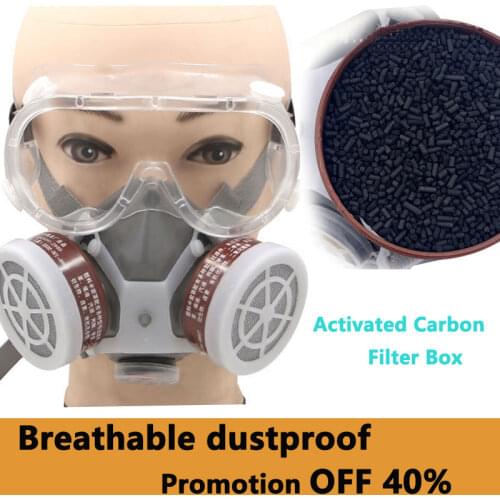 Respirator Gas Mask Half Mask Spray Paint Decoration Polishing Pesticide Chemical Dust-Proof Gas Mask Formaldehyde Protection