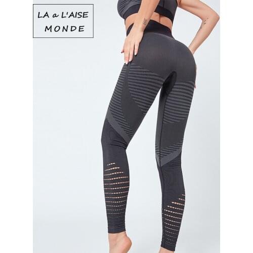 2020 Sexy Womens Leggins Peach Hip Fitness Pants Women Stitching Quick-drying Stretch Tights Hip High Waist Leggings Gym