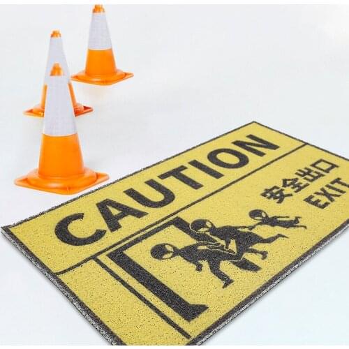 Security Exit Theme Into The Door Mat Stall Entry Door Mat Home Entrance Non-Slip Dust Removal Scrubbable Pvc Silk Circle