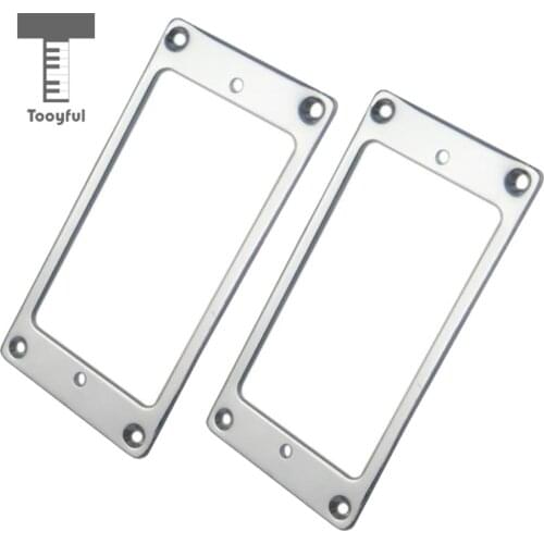 Tooyful 2 Pcs Metal Electric Guitar Pickup Humbucker Flat Base Mounting Inside Frame 2x2mm Musical Instrument Accessory Decor