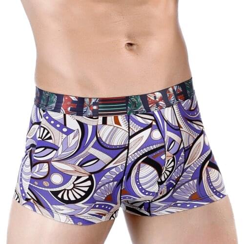 Sexy Elastic Mens Cotton Panties Boxer Male Underwear Mens Shorts Breathable Underwear Printing Boxer shorts men boxer