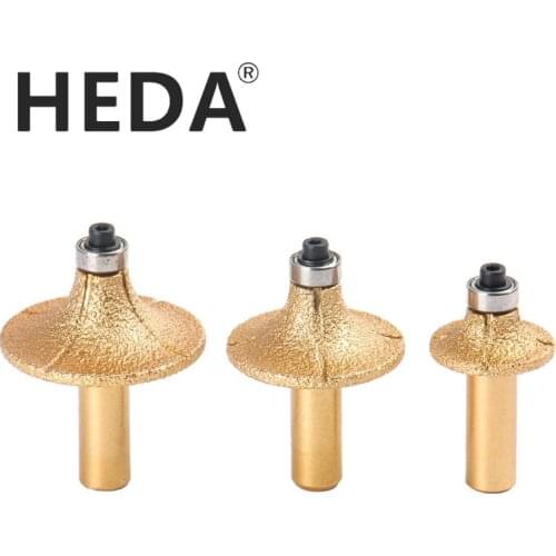 HEDA vacuum brazed diamond milling cutter for granite marble used to cut stone edge carving tools for drill bits