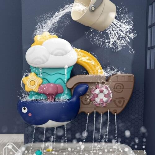 Fun Baby Bath Toys for Kid Bath Toys Spray Water Cloud Whale Baby Swim Shower for Toddlers Bathroom Game Kids Summer Frog Gift
