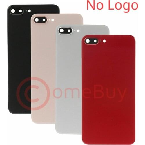 For iPhone 8 Plus Battery Cover Back Glass Panel Rear Housing Door Case For iPhone 8 Back Glass Cover With Camera Lens No Logo