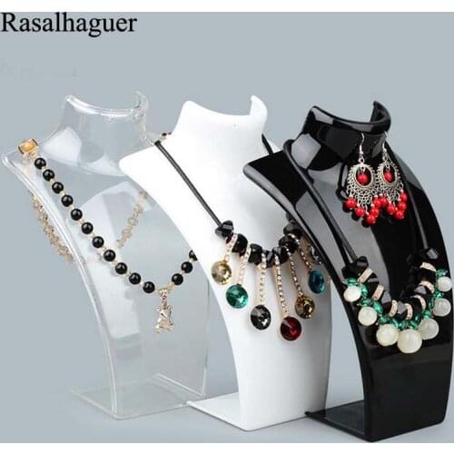 New Arrival Acrylic 12PCS Mannequin Necklace and Earrings Jewelry Pendants Display Stand Holder Shelf 3 Colors Wholesale Price
