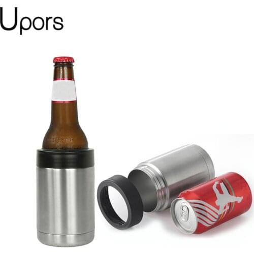 12 OZ Stainless Steel Beer Bottle Cold Keeper Can/Bottle Holder Double Wall Vacuum Insulated Wine Bottle Cooler Bar Accessories