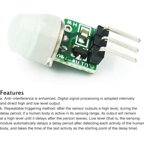 2/1PCS DC 2.7-12 V Mini IR Pyro-elektrische Infrarood AM312 Sensor PIR Motion Sensor Human Automatische Detector Module