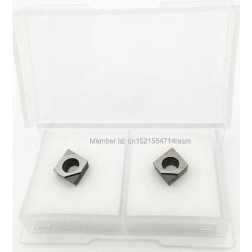 KLOT 2PCS CCGT0602/09T3 PCD/CBN Diamond Tipped Turning Insert CNC Lathe Cutter Bit