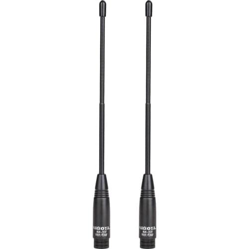 2PCS Nagoya NA-701 SMA-Male Dual Band 144/430Mhz Flexible Whip Handheld Antenna HT/Scanner for Wouxun TYT Walkie Talkie Radio