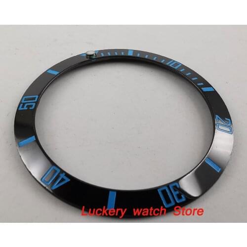 38mm black ceramics bezel blue marks fit for 40mm SUB GMT mens watch-Q37