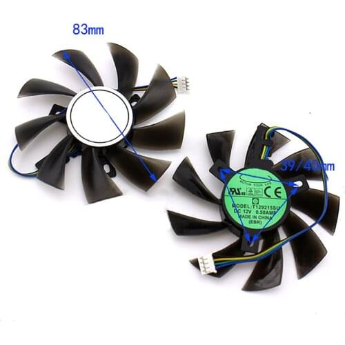 4Pin Graphics Card Cooling Fan for HIS RX560D 560 550 2G/4G RX470 460 ITX MINI Replacement Video Card Cooler Fan Repair Part