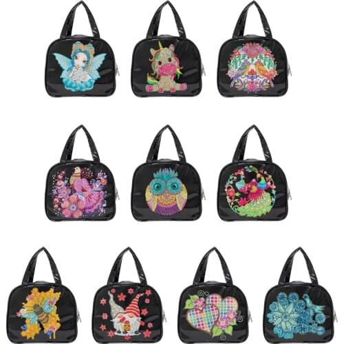 5D DIY Diamond Painting Point Drill Lunch Bag Mosaic Embroidery Craft Storage Container Picnic Office Waterproof Organizer