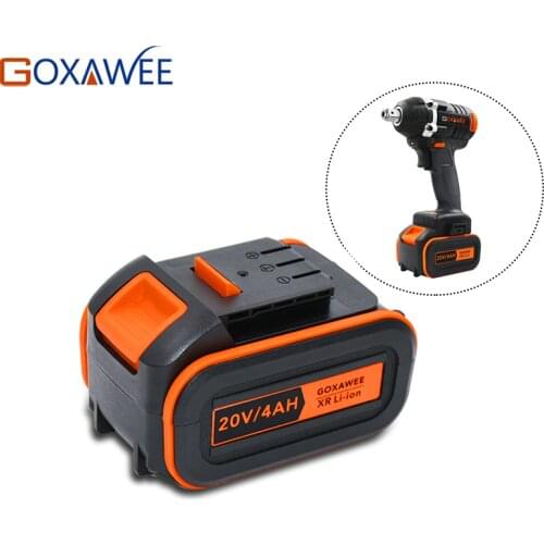 GOXAWEE Electric Wrench Battery 21V 4000mAh Fast Charging Li-ion Battery for 20V Cordless Wrench