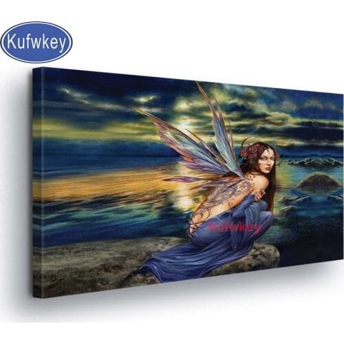 5d Diy Diamond Painting Demon Angel Girl ,Diamond Embroidery Full Square/Round Diamond Mosaic Tattoos Fantasy Woman