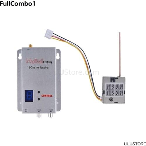 New 1.2G 1.2Ghz 200mW Wireless 8CH Audio Video FPV Transmitter With 12CH FPV Receiver Combo For RC FPV Racing Drone Models