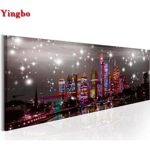 Large diy diamond Painting City Building Night Scenery Diamond Embroidery Beads Cross Stitch Rhinestone mosaic 5d full square