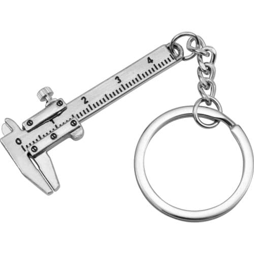 Mini Vernier Caliper Key Ring Car Styling Accessories Keychain Automobile Turbo Key Chains Keys Chain Keyring