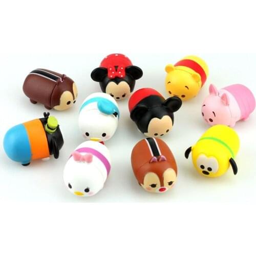 Disney Tsum Tsum 10pcs/lot Cute Mini Figure Dolls Set Minnie Mickey Daisy Donald Duck Goofy Piglet Dale Chip Stacker Kids Toys