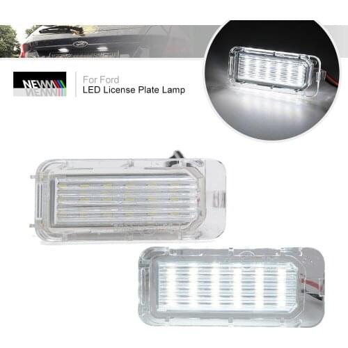 2x Error Free LED License Plate Light 18LED Lamps For Ford Focus Fiesta Mondeo MK4 Kuga Galaxy S-max C-max MK2 DA3 MK3 MK5 MK6