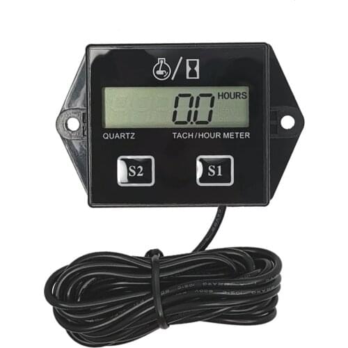 2020 Digital LCD Display Device For Motorcycle Motor Speed Timer Motorboat Engine Electronic Tachometer Hour Meter For Boat Car